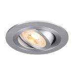 SLV New Tria 75 Spot Aluminium Grau Rund | Ausschnitt 75mm - Geeignet für 1x GU10 