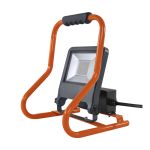 Ledvance LED-Scheinwerfer Baustrahler Dunkel Grau 50W 4500lm 110D - 840 Kaltweiß | IP54 - 2 Power Outlets - Symmetrisch