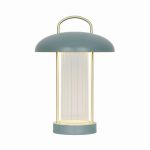 Nordlux Tischlampe Mirano Metall und Glas Grün 3W 150lm - 830 Warmweiß | 3-Stufen Dimmbar