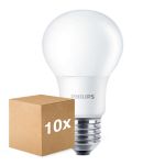 Multipack 10x Philips Corepro LED Glühbirne E27 Birne Matt 8W 806lm - 830 Warmweiß | Ersatz für 60W
