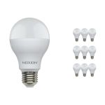 Multipack 10x Noxion Lucent Classic LED E27 Birne Matt 13W 1521lm - 830 Warmweiß | Ersatz Für 100W