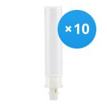 Multipack 10x Ledvance Dulux-D LED 9W - 830 Warmweiß | 2-Pins - Ersatz Für 26W