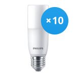 Multipack 10x Philips Corepro LED E27 Tubular Stick Matt 9.5W 950lm - 830 Warmweiß | Ersatz für 68W