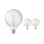 Multipack 3x Calex Smart Tuya Wifi E27 Globe Fadenlampe 7.5W 1055lm - 818-830 Abstimmbares Weiß | Dimmbar - Ersatz für 75W 
