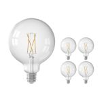 Multipack 5x Calex Smart Tuya Wifi E27 Globe Fadenlampe 7.5W 1055lm - 818-830 Abstimmbares Weiß | Dimmbar - Ersatz für 75W 