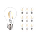Multipack 10x Philips Corepro LED Glühbirne E27 Birne Klar 4.3W 470lm - 827 Extra Warmweiß | Ersatz für 40W