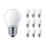 Multipack 10x Philips Corepro LED Lustre E27 Kugel Matt 4.3W 470lm - 827 Extra Warmweiß | Ersatz für 40W