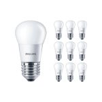 Multipack 10x Philips Corepro LED Lustre E27 Kugel Matt 5W 470lm - 827 Extra Warmweiß | Ersatz für 40W