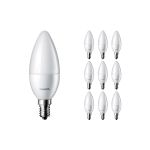 Multipack 10x Philips Corepro LED Kerze E14 Matt 2.8W 250lm - 827 Extra Warmweiß | Ersatz für 25W