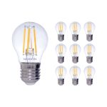 Multipack 10x Noxion Lucent Lustre LED E27 Kugel Fadenlampe Klar 4.5W 470lm - 827 Extra Warmweiß | Dimmbar - Ersatz für 40W