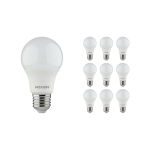 Multipack 10x Noxion Lucent Classic LED E27 Birne Matt 4.9W 480lm - 840 Kaltweiß | Ersatz für 40W