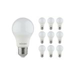 Multipack 10x Noxion Lucent Classic LED E27 Birne Matt 8W 806lm - 827 Extra Warmweiß | Ersatz für 60W