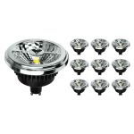 Multipack 10x Noxion Lucent LED-Spot GU10 AR111 15W 850lm 40D - 930 Warmweiß | Höchste Farbwiedergabe - Dimmbar -  Ersatz Für 75W