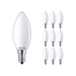 Multipack 10x Philips Corepro LED Kerze E14 Matt 2.2W 250lm 827 Extra Warmweiß - Ersatz Für 25W