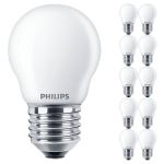 Multipack 10x Philips Master Value LED Lustre E27 Kugel Matt 3.4W 470lm - 927 Extra Warmweiß | Höchste Farbwiedergabe - Dimmbar - Ersatz für 40W