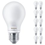 Multipack 10x Philips Corepro LED Glühbirne E27 Birne Matt 7W 806lm - 827 Extra Warmweiß | Ersatz für 60W