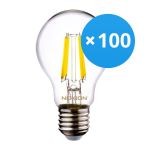Multipack 100x Noxion Lucent LED E27 Birne Fadenlampe Klar 4.5W 470lm - 840 Kaltweiß | Ersatz für 40W