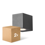 Multipack 2x D'Lite Wandleuchte Vrebos Aluminium Schwarz | IP54 - Geeignet Für 1x GU10