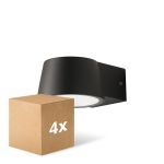 Multipack 4x D'Lite Wandleuchte Lira Schwarz 7W 600lm 830 Warmweiß | IP54