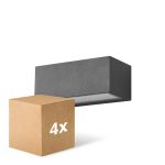 Multipack 4x D'Lite Wandleuchte Bello Schwarz Up & Down 12W 850lm - 830 Warmweiß| IP54