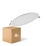 Multipack 4x Ledvance LED Downlight Slim Rund DN210 18W 1530lm 120D - 840 Kaltweiß | 225mm