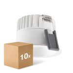Multipack 10x Ledvance LED-Spot Dunkellight Aluminium Weiß 8W 680lm 36D - 930 Warmweiß | Ausschnitt 68mm - IP44 - Höchste Farbwiedergabe - Dimmbar
