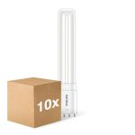 Multipack 10x Philips CorePro PL-L LED Glühbirne EM/Mains 8W - 840 Kaltweiß | 4-Pins - Ersatz Für 18W