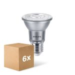 Multipack 6x Philips Master Value LED Glühbirne Reflektor E27 PAR20 6W 500lm 25D - 927 Extra Warmweiß | Höchste Farbwiedergabe - Dimmbar - Ersatz für 50W