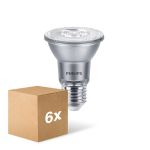 Multipack 6x Philips Master Value LED Glühbirne Reflektor E27 PAR20 6W 500lm 40D - 927 Extra Warmweiß | Höchste Farbwiedergabe - Dimmbar - Ersatz für 50W