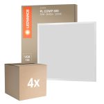 Multipack 4x Ledvance LED Panel Kompakt Aluminium Weiß 33W 3630lm - 830 Warmweiß | 60x60cm