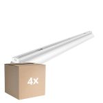 Multipack 4x Noxion Deckenleuchte Click Reflektor V2 LED T8 | Geeignet für 1x 120cm LED Röhre