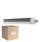 Multipack 4x Ledvance Wasserdicht Deckenleuchte Feuchtigkeitsdicht FLEX Durchgangsverdrahtung 42W 6900lm - 865 Tageslichtweiß | 150cm - Ersatz Für 2x58W
