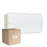 Multipack 5x Philips LED Sicherheit Ledinaire WL055V Weiß 6W 600lm - 830 Warmweiß | 374x150mm - IP65 - Bewegungssensor