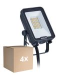 Multipack 4x Philips LED-Scheinwerfer Ledinaire BVP167 10W 1200lm 110D - 830-840-865 CCT | IP65 - Symmetrisch