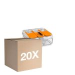 Multipack 20x Wago 221-413 Klemmleiste Verbinder| 3 Draht Verbindung