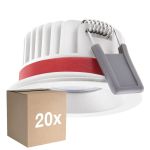 Multipack 20x Ledvance LED-Spot Fire Rated Aluminium Weiß 8W 640lm 36D - 927 Extra Warmweiß | Ausschnitt 68mm - IP65 - Höchste Farbwiedergabe - Dimmbar