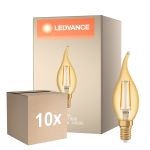 Multipack 10x Ledvance Vintage 1906 LED E14 Kerze Gold 2.5W 220lm - 824 Extra Warmweiß | Ersatz für 22W