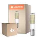 Multipack 4x Ledvance Special T Slim LED B15d Röhre one-handed Klar 6.5W 806lm - 827 Extra Warmweiß | Ersatz Für 60W