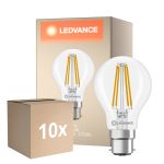 Multipack 10x Ledvance Classic LED B22 Birne Fadenlampe Klar 5.9W 806lm - 827 Extra Warmweiß | Dimmbar - Ersatz Für 60W