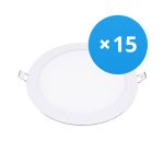 Multipack 15x Bright Choice LED Downlight UltraSlim 15W 1200lm 110D - 840 Kaltweiß | 190mm - Ausschnitt 175mm