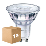 Multipack 10x Philips Corepro LED Spot GU10 PAR16 4W 345lm 36D - 827 Extra Warmweiß | Dimmbar - Ersatz für 50W