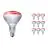 Multipack 10x Philips BR125 IR 250W E27 230-250V Rot