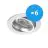 Multipack 6x Noxion Einbau Spot Vision MR16 schwenkbar Aluminium | Ausschnitt 69mm - GU10 Sockel