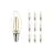 Multipack 10x Noxion Lucent LED E14 Kerze Fadenlampe Klar 2.5W 250lm - 827 Extra Warmweiß | Ersatz für 25W