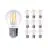Multipack 10x Noxion Lucent Lustre LED E27 Kugel Fadenlampe Klar 4.5W 470lm - 827 Extra Warmweiß | Dimmbar - Ersatz für 40W