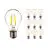 Multipack 10x Noxion Lucent LED E27 Birne Fadenlampe Klar 8.5W 1055lm - 827 Extra Warmweiß | Dimmbar - Ersatz für 75W