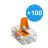 Multipack 100x Wago 221-412 Klemmleiste Verbinder| 2 Draht Verbindung