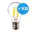 Multipack 100x Noxion Lucent LED E27 Birne Fadenlampe Klar 7W 806lm - 840 Kaltweiß | Ersatz für 60W