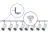 Komplettset 1-Phasen Rail L 2 x 2 Meter Weiß | incl. 8x Spot + GU10 2700K 3W Dimmbar + Abschlusskappe, Stromanschluss und L -Verbinder