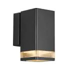 Nordlux Elm Einzelnd Wandleuchte Aluminium Schwarz | IP44 - Geeignet für GU10